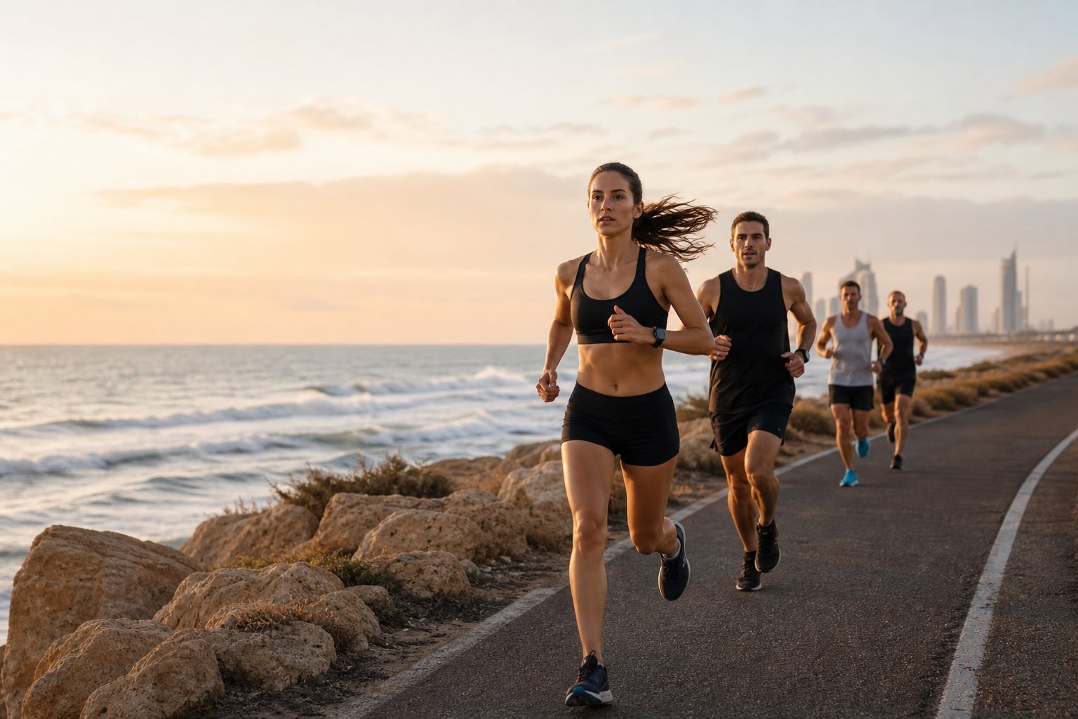 Marathon long run along the coast